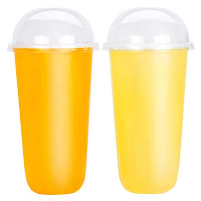 Custom caliber-95 U shape 700ml disposable PP plastic coffee / tea / milk / drink cup