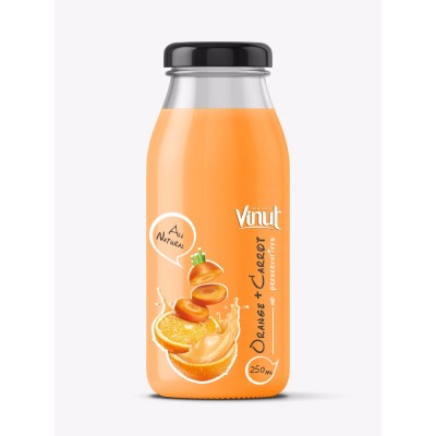 Fruit Juice drink with fresh Strawberry juice 250ml Glass bottle